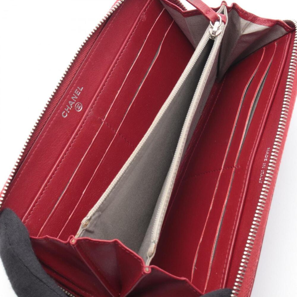 CHANEL Red Leather Wallet - Picture 3 of 10